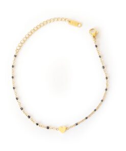 Bracciale Cuore oro-nero